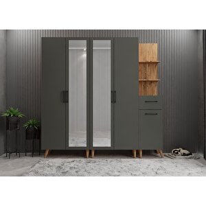 Life 5 Kapaklı Portmanto Çam&antrasit P.b.l_9_175cm 175 cm