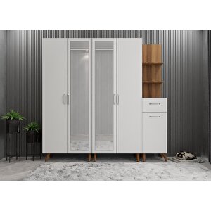 Life 5 Kapaklı Portmanto Ceviz&beyaz P.b.l_7_200cm 200 cm