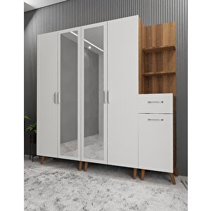 Life 5 Kapaklı Portmanto Ceviz&beyaz P.b.l_7_200cm 200 cm