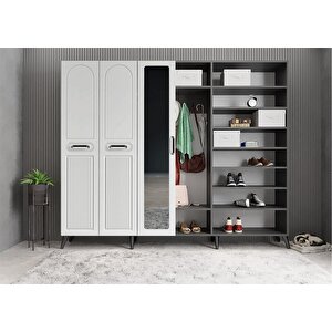 Membran Life Altı Kapaklı Portmanto Antrasit&beyaz P.a.m.l_2_240cm 240 cm