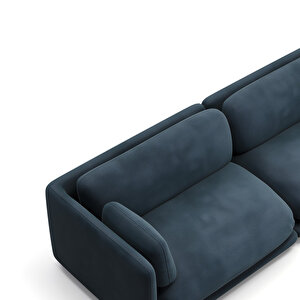 Flam Dörtlü Koltuk Kadife Navy