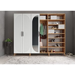 Membran Harika Altı Kapaklı Portmanto Çam&beyaz P.a.m.h_3_240cm 240 cm