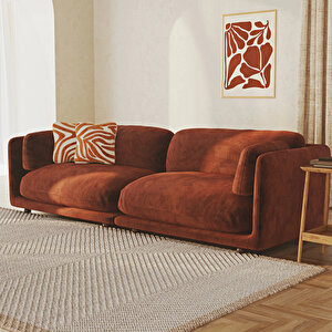 Flam Dörtlü Koltuk Kadife Roasted