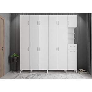 Eko Trend 6 Kapaklı Portmanto Beyaz P.a.t.e_1_208cm 208 cm