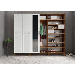 Membran Life Altı Kapaklı Portmanto Ceviz&beyaz P.a.m.l_5_210cm 210 cm