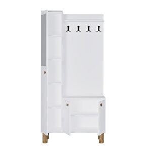 Buse Aynalı Bohem Ayaklı Ekonomik Portmanto Ayakkabılık Vestiyer Bs01