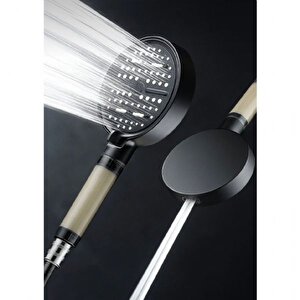 Kireç Tutucu Ve Tazyi̇k Arttirici En Son Çıkan 6 Fonksiyonlu Siyah Duş Başlığı