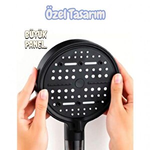 Kireç Tutucu Ve Tazyi̇k Arttirici En Son Çıkan 6 Fonksiyonlu Siyah Duş Başlığı