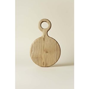 Ahşap %100 Kestane Ağacı Yuvarlak Sunum Tahtası, Sunumluk