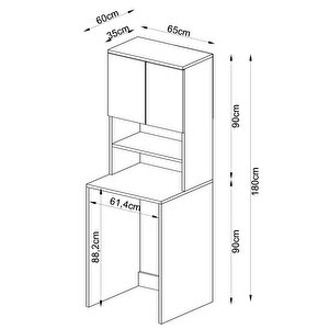 Eva Çamaşır Makinesi Dolabı Beyaz, Çok Amaçlı Dolap