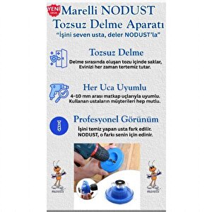 Marelli Nodust Tozsuz Delme Aparatı Matkap Için Toz Tutucu Aparat
