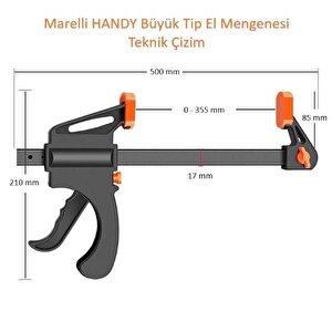 Marelli Handy El Mengenesi - Büyük Ti̇p 38 Cm