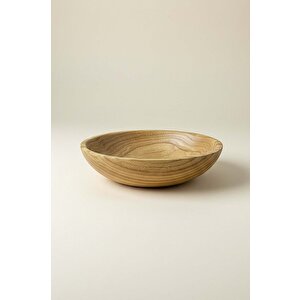 Ahşap %100 Kestane Ağacı Sunum Kasesi, Sunumluk, 20 Cm