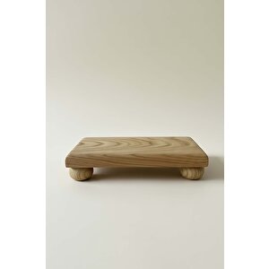 Ahşap 4 Ayaklı Dikdörtgen %100 Kestane Ağacı Sunum Standı, Sunumluk