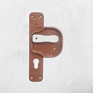 Okul Tipi Okul Kullanımı Için Güvenli Kahverengi - Beyaz Plastik Kapı Kolu Takım