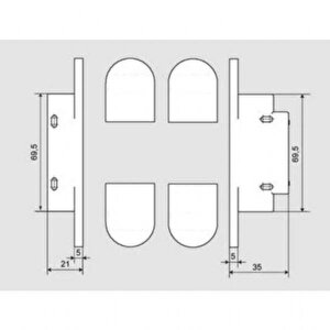 11 Cm Boyunda Gi̇zli̇ 3 Boyutlu Ayarlı Gömme Kapı Menteşesi