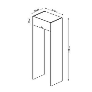 80 Cm Sherry Buzdolabı Mobülü