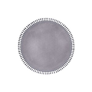 Rölyef Joy Daire Vizon Kaymaz Taban Kesme Halı Pon Pon 150x150 cm