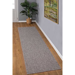 Premium Kalite Kaymaz Tabanlı Natura Doğal Yıkanabilir Yolluk Oturma Odası Balkon Mutfak Gri-102