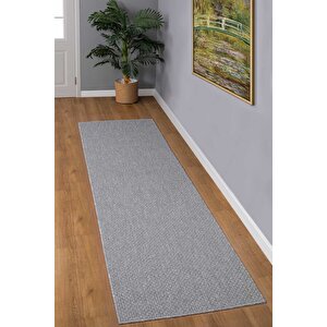 Premium Kalite Kaymaz Tabanlı Natura Doğal Yıkanabilir Yolluk Oturma Odası Balkon Mutfak Gri-102