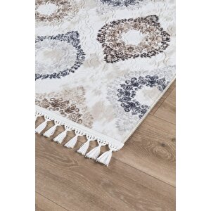 Olivia Vl Iskandinav Halı Premium Kalite Oturma Odası, Mutfak, Antre, Koridor Halısı 7004 Krem 100x150 cm