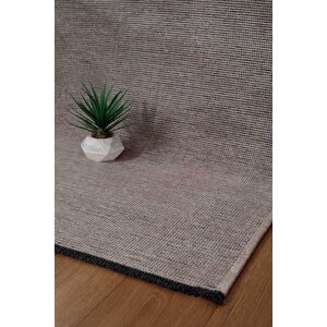 Premium Kalite Kaymaz Tabanlı Vera Doğal Yıkanabilir Kilim Oturma Odası Balkon Bahçe Mutfak Siyah 120x400 cm