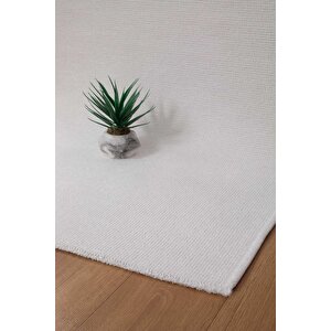 Premium Kalite Kaymaz Tabanlı Vera Doğal Yıkanabilir Kilim Oturma Odası Balkon Bahçe Mutfak Siyah 60x450 cm