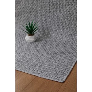 Premium Kalite Kaymaz Tabanlı Natura Doğal Yıkanabilir Yolluk Oturma Odası Balkon Mutfak Gri-102 80x200 cm