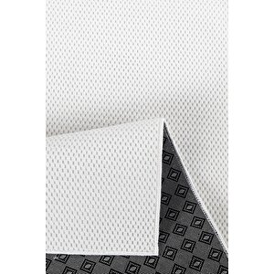 Novas Vl Makinada Yıkanabilir Dayanıklı Kaymaz Taban Antialerjik Halı Beyaz 150x250 cm