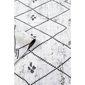Madrid Vl Premium Yıkanabilir Pamuklu Kaymaz Tabanlı Saçaklı Kilim 120x180 cm