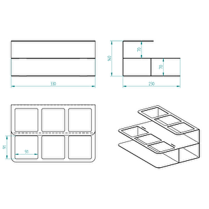 2 Katli 6 Bölmeli̇ Şurup Model 3 - Sos Standi (cafe, Bar Ve Restaurant)