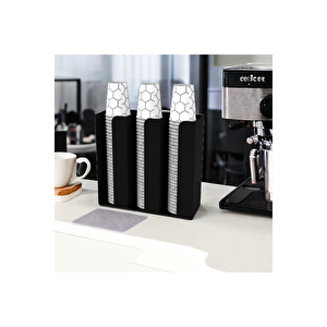 3 Bölmeli Özel Karton Bardaklık Organizer