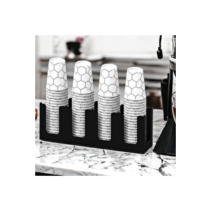 14oz Kapasiteli 4 Bölmeli Metal Karton Bardaklık - Kahve Dükkanları Ve Horeca İçin Mükemmel Bardak Ünitesi