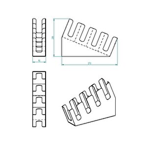 Yenilikçi Tasarım 4 Bölmeli Kademeli Karton Bardak Standı - 8 Oz Bardak Uyumlu