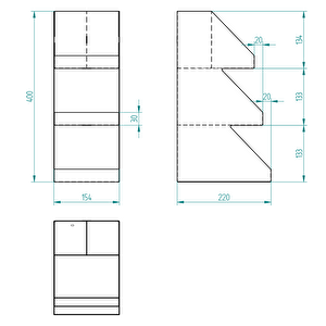 3 Katlı 5 Bölmeli Metal Pipet, Peçetelik, Şekerlik Siyah Organizer Stand Model - 3