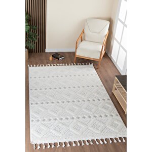 Norway Vl Bukleli Premium Yumuşak Peluş Post Iskandinav Oturma Odası Salon Halısı 65378a 100x400 cm