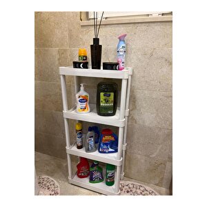 4 Raflı Plastik Banyo & Mutfak Organizer (small Model)