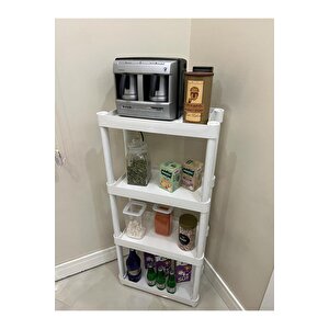 4 Raflı Plastik Banyo & Mutfak Organizer (small Model)