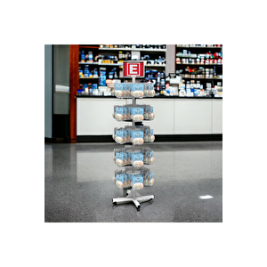 5 Katlı Kancalı Ayaklı Döner Stand Model 1 Beyaz