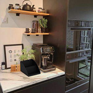 Kasaönü , Bar Önü ,tezgah Önü Aperati̇f Standi , Tezgahönü Organi̇zer Raf 25 Cm 2 Katli Model Si̇yah