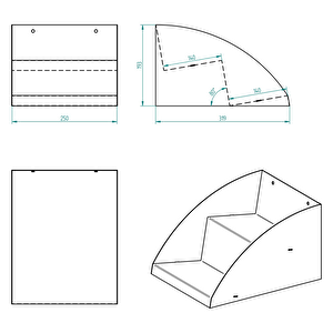 Kasaönü , Bar Önü ,tezgah Önü Aperati̇f Standi , Tezgahönü Organi̇zer Raf 25 Cm 2 Katli Model Si̇yah