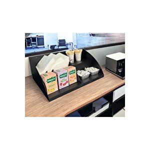 Tezgahönü Organi̇zer Raf 50 Cm 2 Katli Model Si̇yah