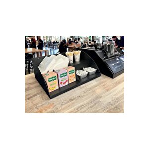 Tezgahönü Organi̇zer Raf 50 Cm 2 Katli Model Si̇yah