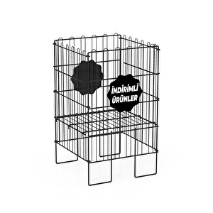 İndi̇ri̇m 40x40 Katlanir Tel Havuz Sepet Si̇yah