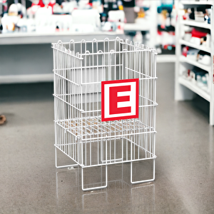 Eczane 40x40 Katlanir Tel Havuz Sepet Beyaz