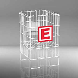 Eczane 40x40 Katlanir Tel Havuz Sepet Beyaz