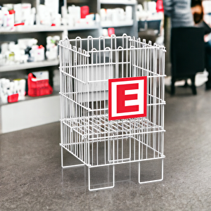 Eczane 40x40 Katlanir Tel Havuz Sepet Beyaz