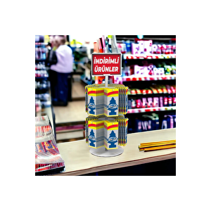 2 Katlı Kancalı Tezgahüstü Döner Stand Model 1 Beyaz