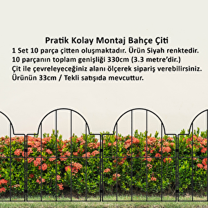 Bahçe Çi̇ti̇ 33cm Model - 2 Si̇yah Hobi̇ Bahçesi̇, Çi̇çek, Sebze, Mi̇ni̇ Bahçe
