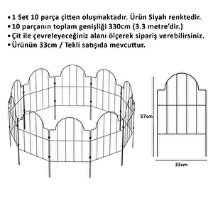Bahçe Çi̇ti̇ 33cm Model - 2 Si̇yah Hobi̇ Bahçesi̇, Çi̇çek, Sebze, Mi̇ni̇ Bahçe